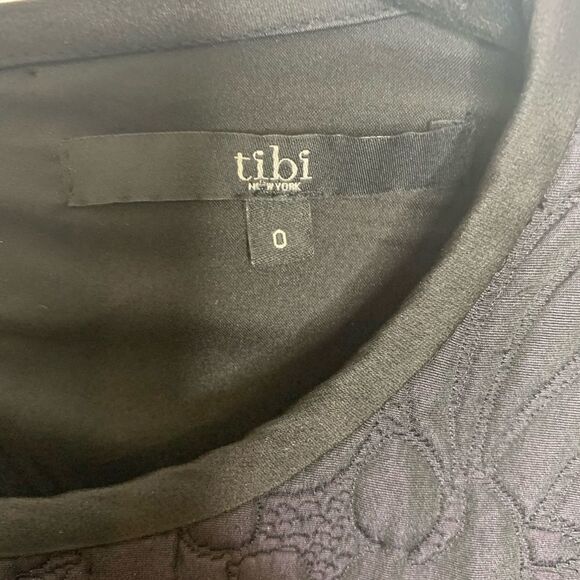 𝅺tibi Iridescent Jacquard Neoprene Dress Black 0 - Picture 3 of 6